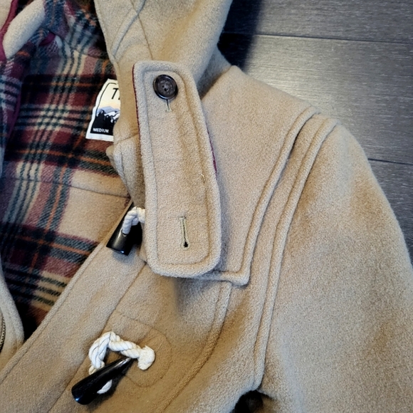 Aritzia TNA Wool Zipped Button Pea Duffle Coat Camel M - Picture 11 of 14